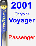 Passenger Wiper Blade for 2001 Chrysler Voyager - Hybrid