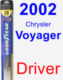 Driver Wiper Blade for 2002 Chrysler Voyager - Hybrid