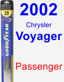 Passenger Wiper Blade for 2002 Chrysler Voyager - Hybrid