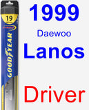 Driver Wiper Blade for 1999 Daewoo Lanos - Hybrid