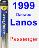 Passenger Wiper Blade for 1999 Daewoo Lanos - Hybrid