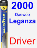 Driver Wiper Blade for 2000 Daewoo Leganza - Hybrid