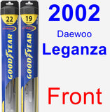 Front Wiper Blade Pack for 2002 Daewoo Leganza - Hybrid