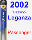 Passenger Wiper Blade for 2002 Daewoo Leganza - Hybrid