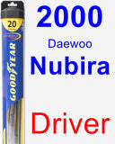 Driver Wiper Blade for 2000 Daewoo Nubira - Hybrid