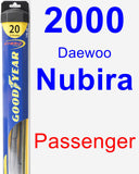 Passenger Wiper Blade for 2000 Daewoo Nubira - Hybrid