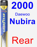 Rear Wiper Blade for 2000 Daewoo Nubira - Hybrid