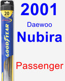 Passenger Wiper Blade for 2001 Daewoo Nubira - Hybrid