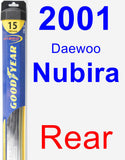Rear Wiper Blade for 2001 Daewoo Nubira - Hybrid