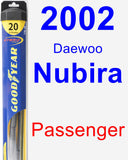 Passenger Wiper Blade for 2002 Daewoo Nubira - Hybrid