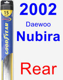 Rear Wiper Blade for 2002 Daewoo Nubira - Hybrid