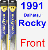 Front Wiper Blade Pack for 1991 Daihatsu Rocky - Hybrid