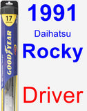 Driver Wiper Blade for 1991 Daihatsu Rocky - Hybrid