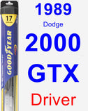 Driver Wiper Blade for 1989 Dodge 2000 GTX - Hybrid