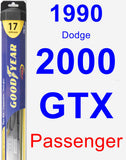 Passenger Wiper Blade for 1990 Dodge 2000 GTX - Hybrid