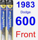 Front Wiper Blade Pack for 1983 Dodge 600 - Hybrid