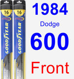 Front Wiper Blade Pack for 1984 Dodge 600 - Hybrid