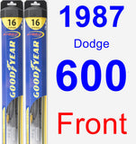 Front Wiper Blade Pack for 1987 Dodge 600 - Hybrid