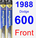 Front Wiper Blade Pack for 1988 Dodge 600 - Hybrid