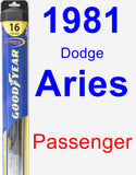 Passenger Wiper Blade for 1981 Dodge Aries - Hybrid