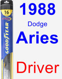 Driver Wiper Blade for 1988 Dodge Aries - Hybrid