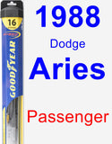 Passenger Wiper Blade for 1988 Dodge Aries - Hybrid