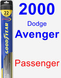 Passenger Wiper Blade for 2000 Dodge Avenger - Hybrid