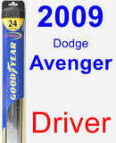 Driver Wiper Blade for 2009 Dodge Avenger - Hybrid