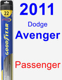 Passenger Wiper Blade for 2011 Dodge Avenger - Hybrid