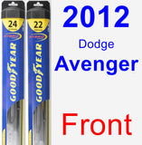 Front Wiper Blade Pack for 2012 Dodge Avenger - Hybrid