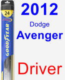 Driver Wiper Blade for 2012 Dodge Avenger - Hybrid