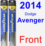 Front Wiper Blade Pack for 2014 Dodge Avenger - Hybrid