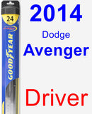 Driver Wiper Blade for 2014 Dodge Avenger - Hybrid