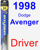 Driver Wiper Blade for 1998 Dodge Avenger - Hybrid