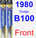 Front Wiper Blade Pack for 1980 Dodge B100 - Hybrid