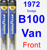 Front Wiper Blade Pack for 1972 Dodge B100 Van - Hybrid