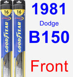 Front Wiper Blade Pack for 1981 Dodge B150 - Hybrid