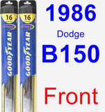 Front Wiper Blade Pack for 1986 Dodge B150 - Hybrid