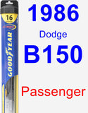 Passenger Wiper Blade for 1986 Dodge B150 - Hybrid