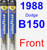 Front Wiper Blade Pack for 1988 Dodge B150 - Hybrid