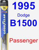 Passenger Wiper Blade for 1995 Dodge B1500 - Hybrid