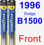 Front Wiper Blade Pack for 1996 Dodge B1500 - Hybrid