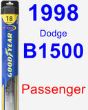 Passenger Wiper Blade for 1998 Dodge B1500 - Hybrid