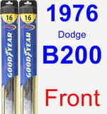 Front Wiper Blade Pack for 1976 Dodge B200 - Hybrid