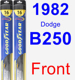 Front Wiper Blade Pack for 1982 Dodge B250 - Hybrid