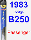 Passenger Wiper Blade for 1983 Dodge B250 - Hybrid