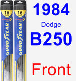 Front Wiper Blade Pack for 1984 Dodge B250 - Hybrid