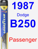 Passenger Wiper Blade for 1987 Dodge B250 - Hybrid