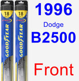 Front Wiper Blade Pack for 1996 Dodge B2500 - Hybrid