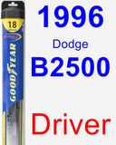 Driver Wiper Blade for 1996 Dodge B2500 - Hybrid